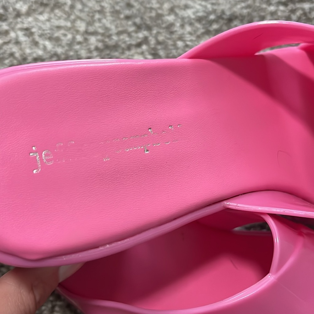 JEFFREY CAMPBELL BARBIE PINK KITTEN HEEL SANDAL - Picture 2 of 4